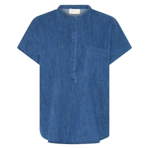 Colombo SS Denim Top | Bluse | Dame | Bomuld