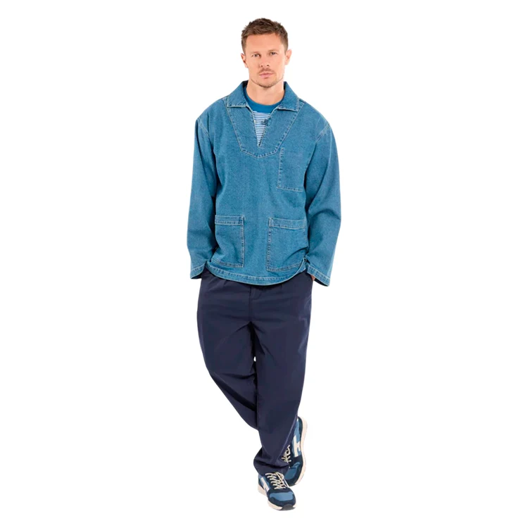 Fisherman's Denim Smock | Busseronne | Unisex | Bomuld - Billede 4