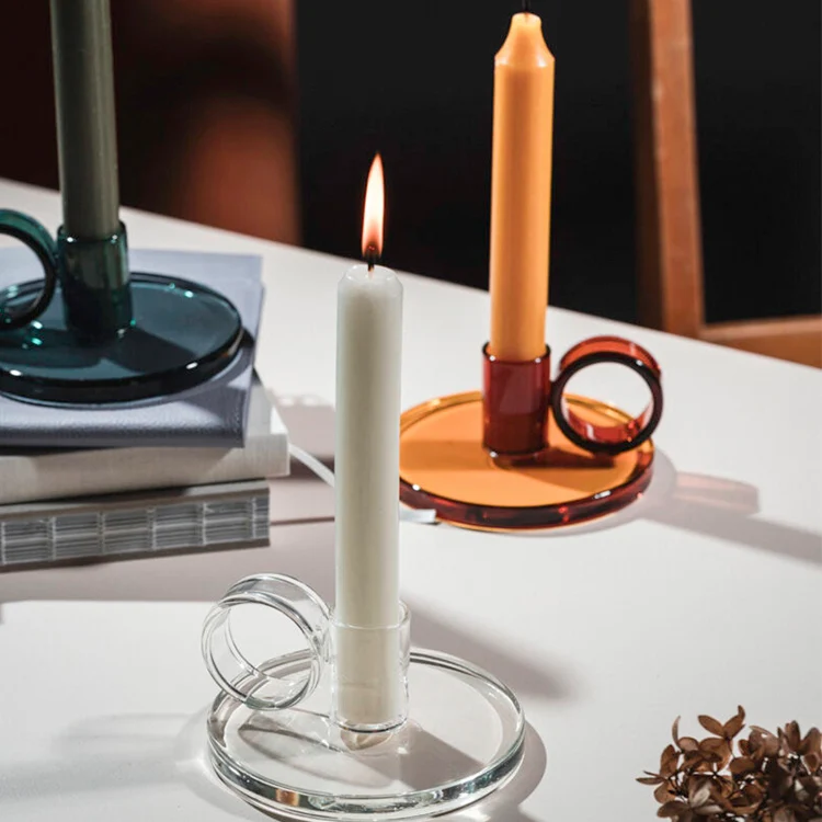 Loop Candlestick Holder | Lysestage | Glas - Billede 5