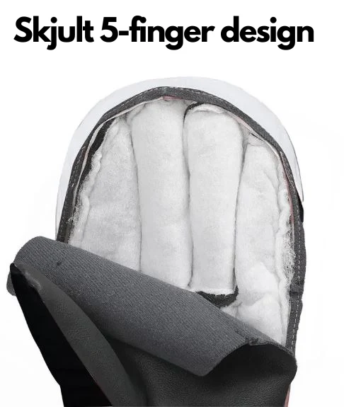 Skiluffer med Skjult Femfingerdesign - Hvid - Billede 3