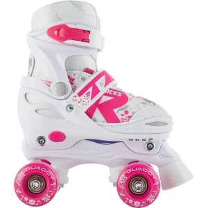 Roces Quaddy 2.0 Justerbar Rulleskøjter Børn - White/Pink