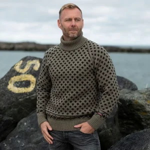 Sweater med rullekrave – herre – Flere farver