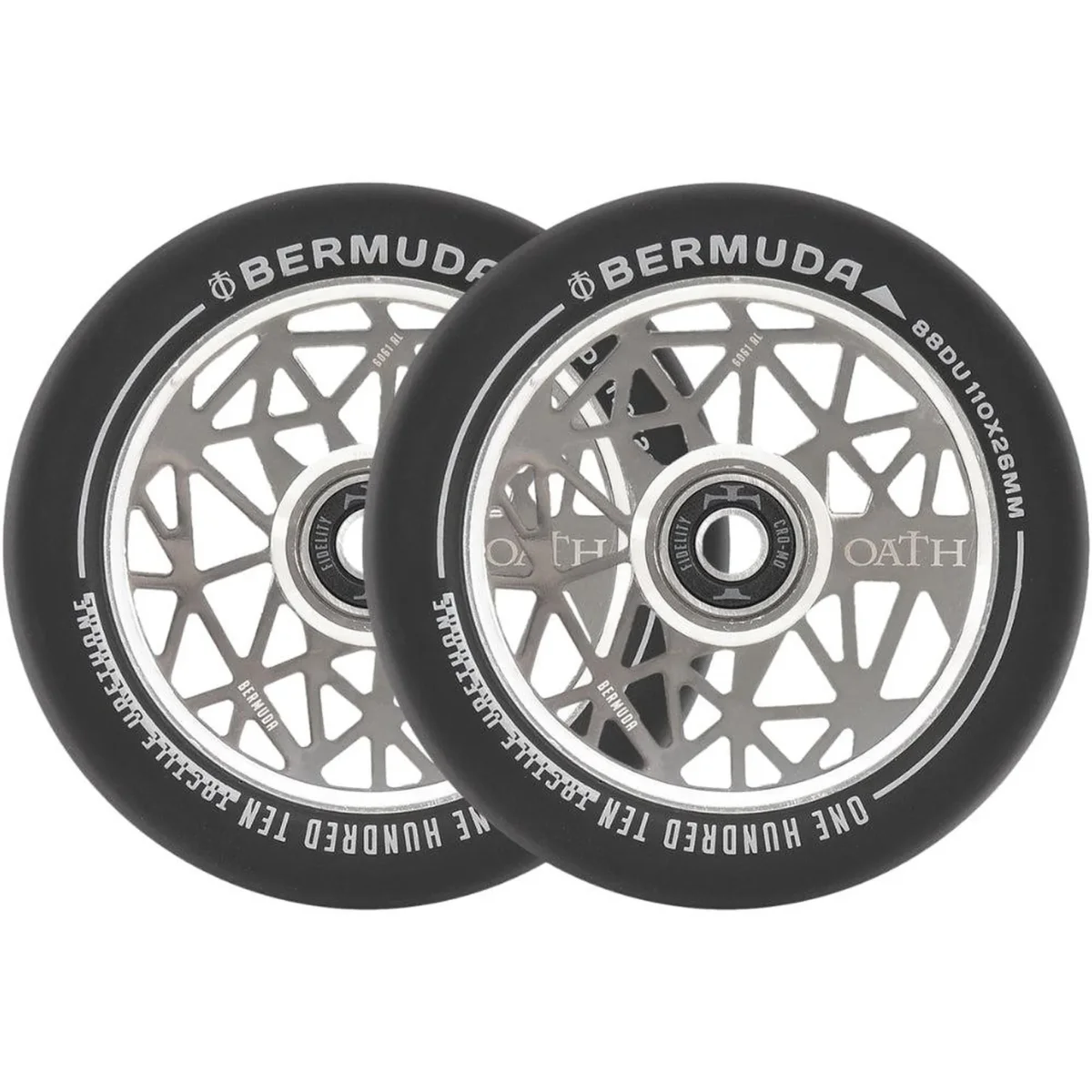 Oath Bermuda 110MM Hjul Til Løbehjul 2-Pak - Silver